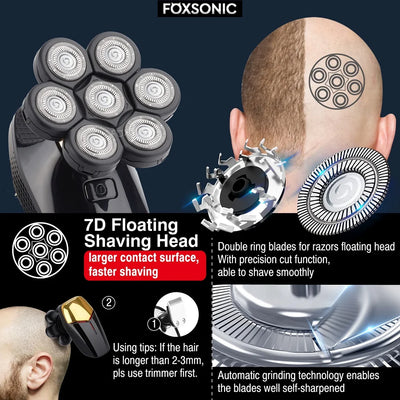 7D Multifunction Waterproof Electric Razor Shaver