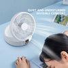 New Silent Digital Display Folding Fan Usb Charging Perforation-free Wall Mount Multi-function Mini Fan Large Capacity