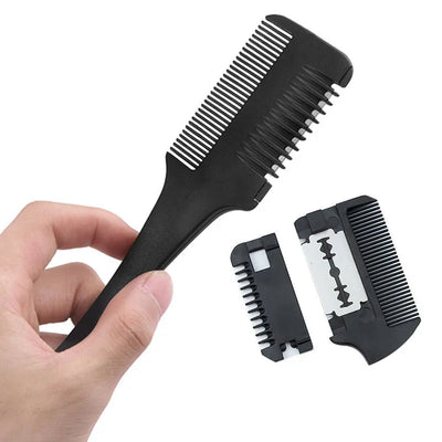 Hair Cutting Comb With Blade