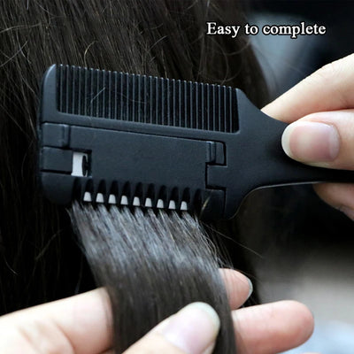 Hair Cutting Comb With Blade