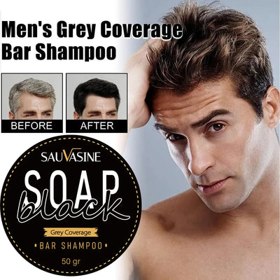 Hair Darkening Shampoo Bar for Gray Hair Coverage Soap