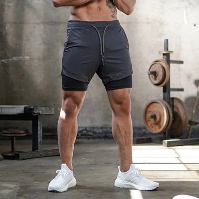 Men's cool Sportswear Double-deck Running Shorts