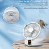 New Silent Digital Display Folding Fan Usb Charging Perforation-free Wall Mount Multi-function Mini Fan Large Capacity