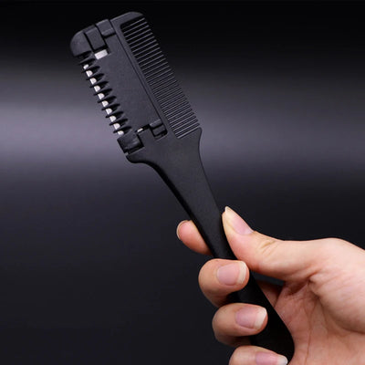 Hair Cutting Comb With Blade