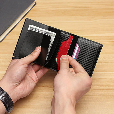 Carbon Fiber Slim Aluminum Men Wallet